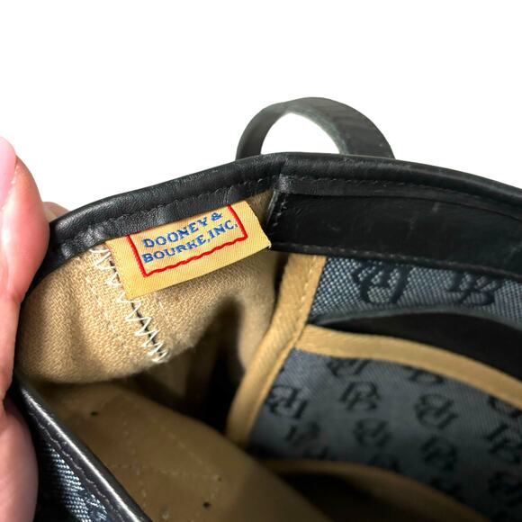 Dooney & Bourke Blue Canvas Bucket Bag Shoulder Handbag Leather Monogram - Picture 10 of 15